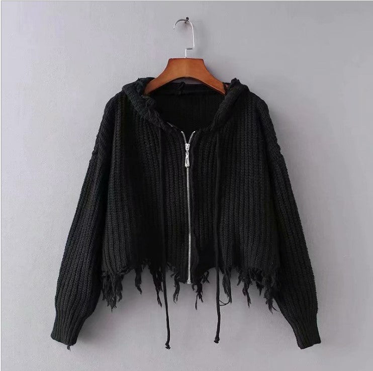 Pull Oversize Épaules Dénudées Maille Fluffy