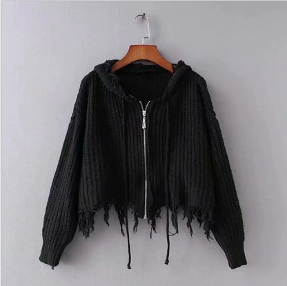 Pull Oversize Épaules Dénudées Maille Fluffy