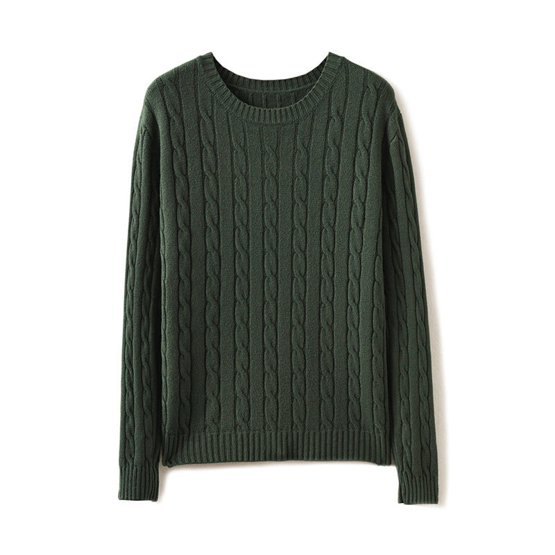 Pull torsadé à manches longues pour femme