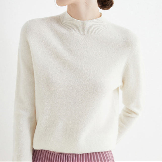 Pull en laine col montant chic et confortable
