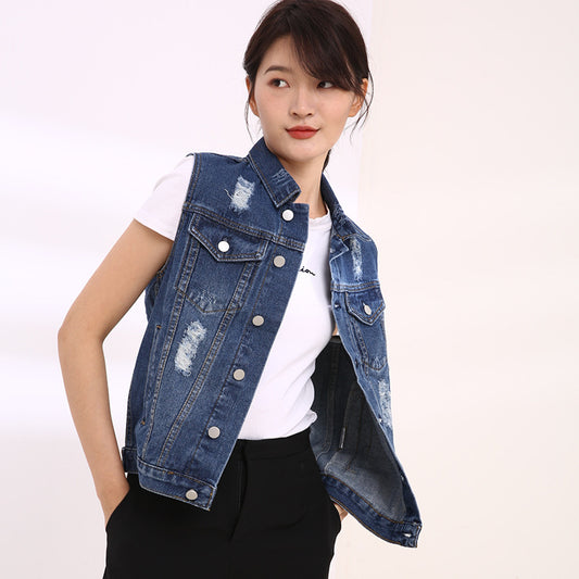 Gilet en jean sans manches – Style casual tendance