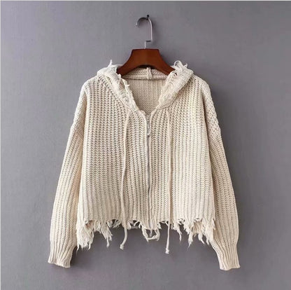 Pull Oversize Épaules Dénudées Maille Fluffy