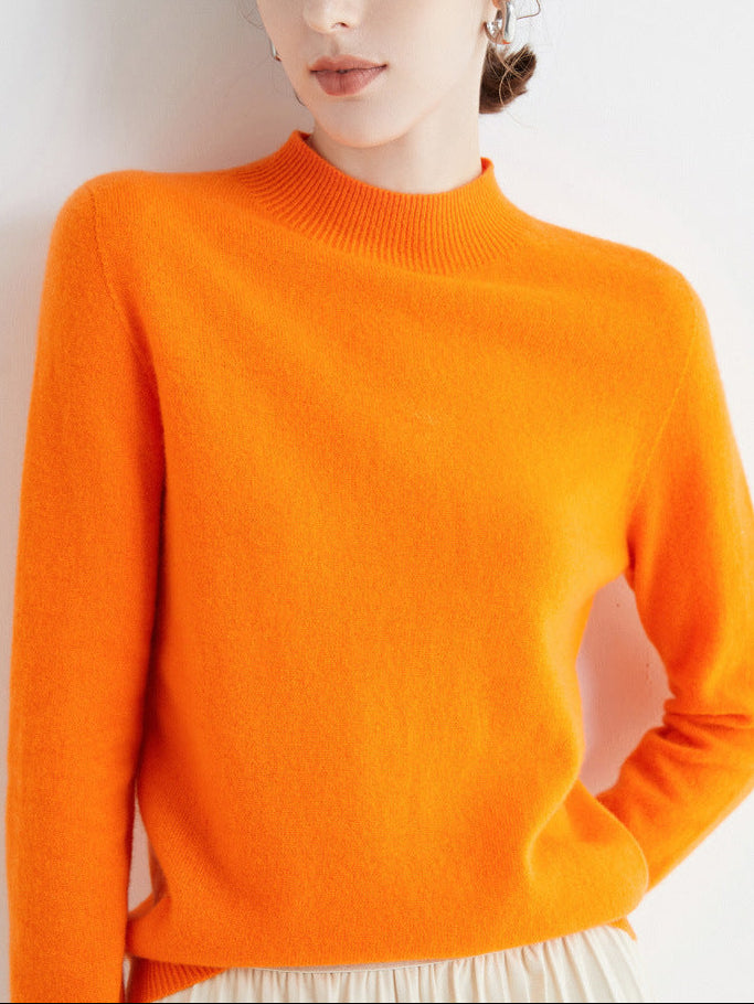 Pull en laine col montant chic et confortable