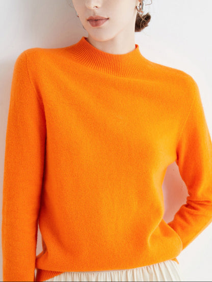 Pull en laine col montant chic et confortable