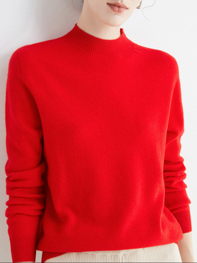 Pull en laine col montant chic et confortable