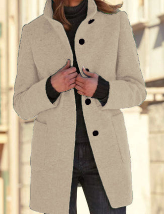 Manteau col cheminée chic et chaud