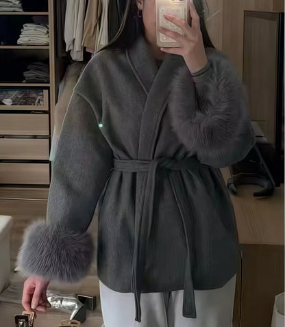 Veste glamour fourrure