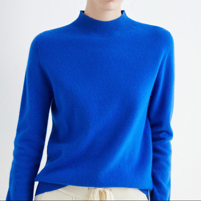 Pull en laine col montant chic et confortable