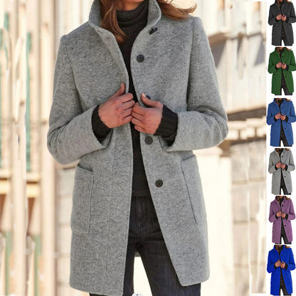 Manteau col cheminée chic et chaud