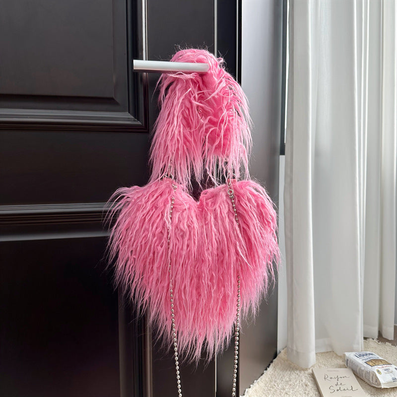Sac Cœur Peluche Tendre Luxe