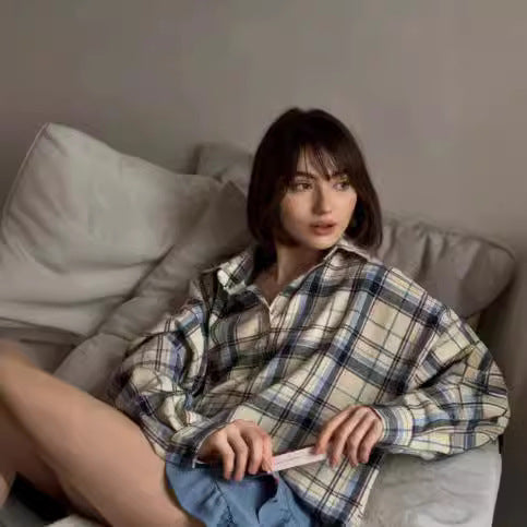Chemise à carreaux oversize – Style casual et tendance
